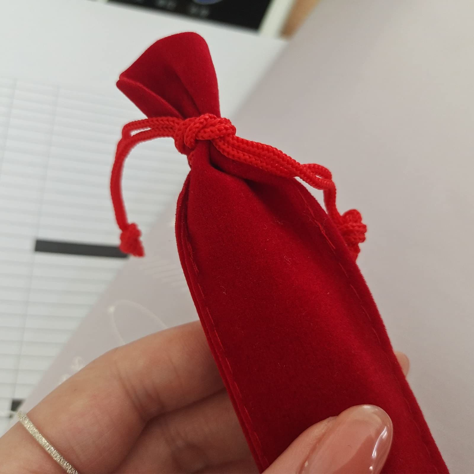 20pcs Velvet Drawstring Pen Pouch,Velvet Pen Pouch Case Pencil Bag Pen Bag/Holder Stationery bag with large capacity(Multicolor)