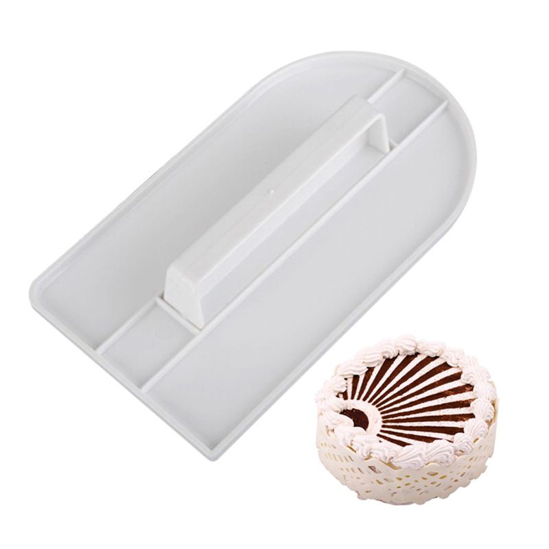 1 PCS Cake Smoother Tool Scraper with Handle, Icing Fondant Smoothing Shape Polisher for Gum Paste Cake Decorate