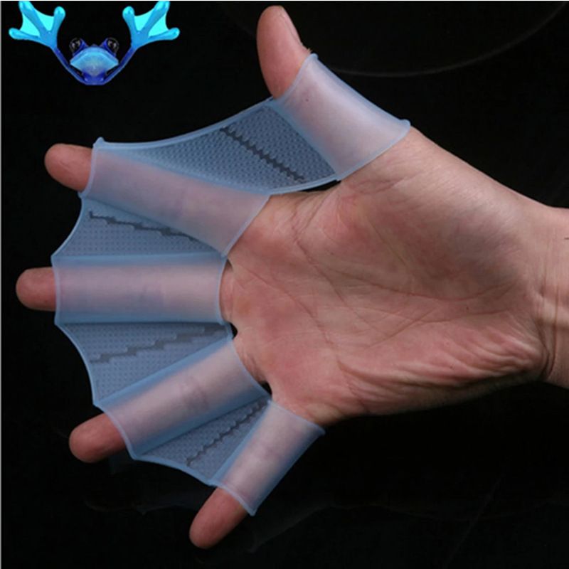 Aquatic Gloves Swimming Gloves Webbed Adult Glove Swimming Hand Paddle Swim Flippers for Snorkeling (L)