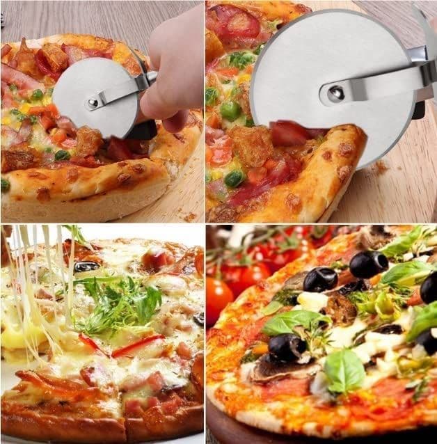 Stainless steel pizza hob/pie cutterEasy to Clean, Pizza Cutter Wheel, Cake best choice Stainless Steel Pizza Cutter Wheel