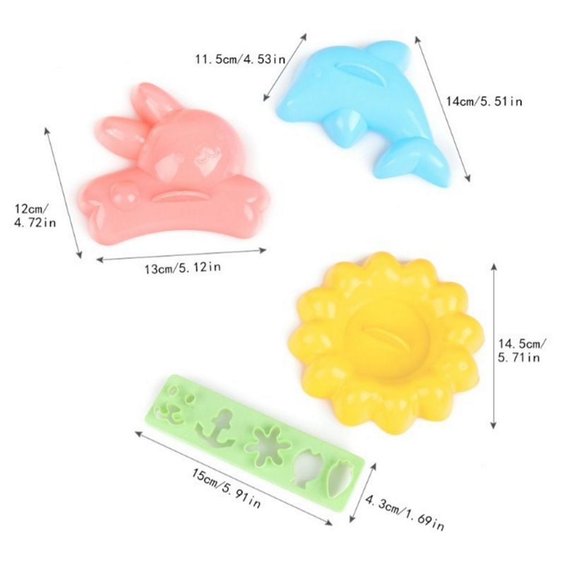 Rice Shaper Boil Egg Molds Stencils for Kids Bunny Stencil Kitchen Animal Molds Onigiri Shaper Rice Ball Makers Onigiri Maker