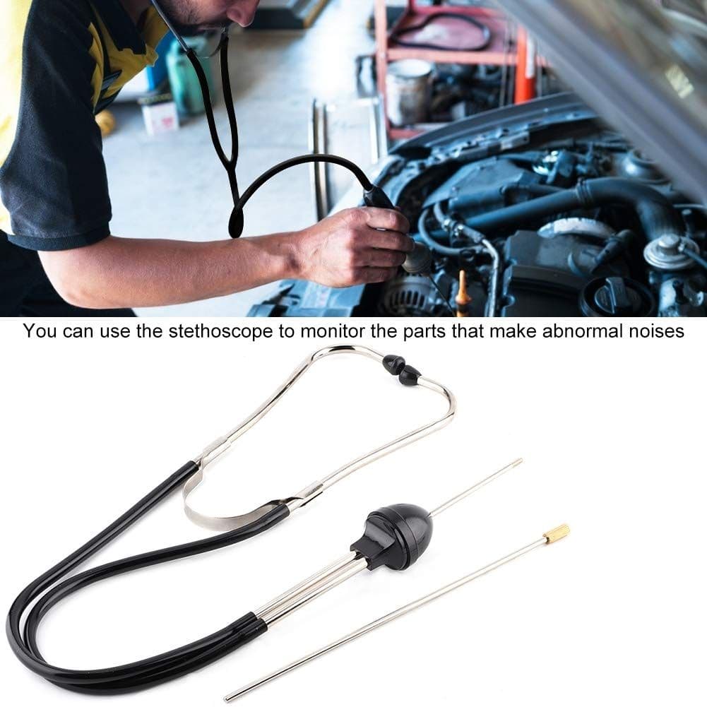 Automotive Engine Diagnostic Stethoscope Sensitive Hearing Tool Lightweight Black