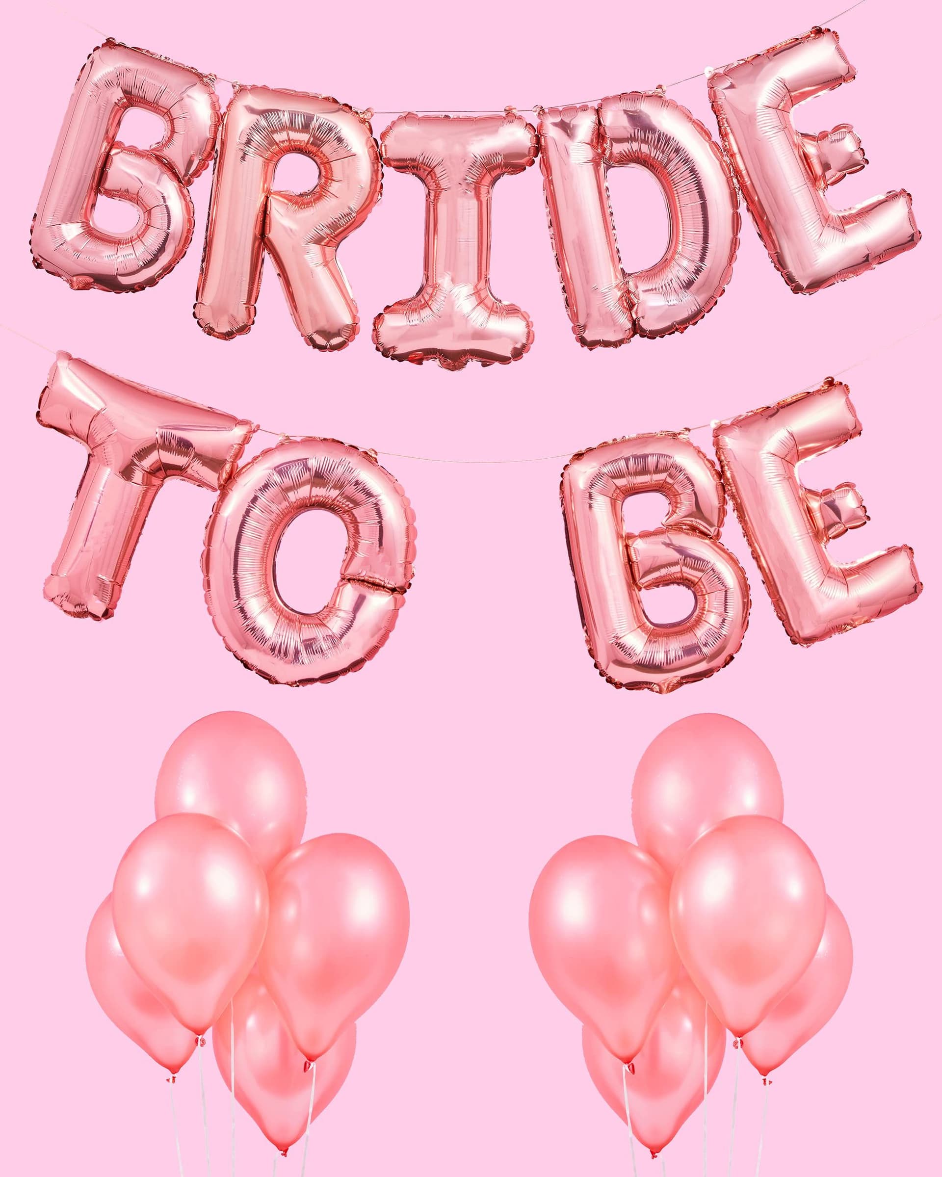 Balloons Bride to Be Balloon Kit 16 Inch Rose Gold Foil Balloons 10 Latex Balloons