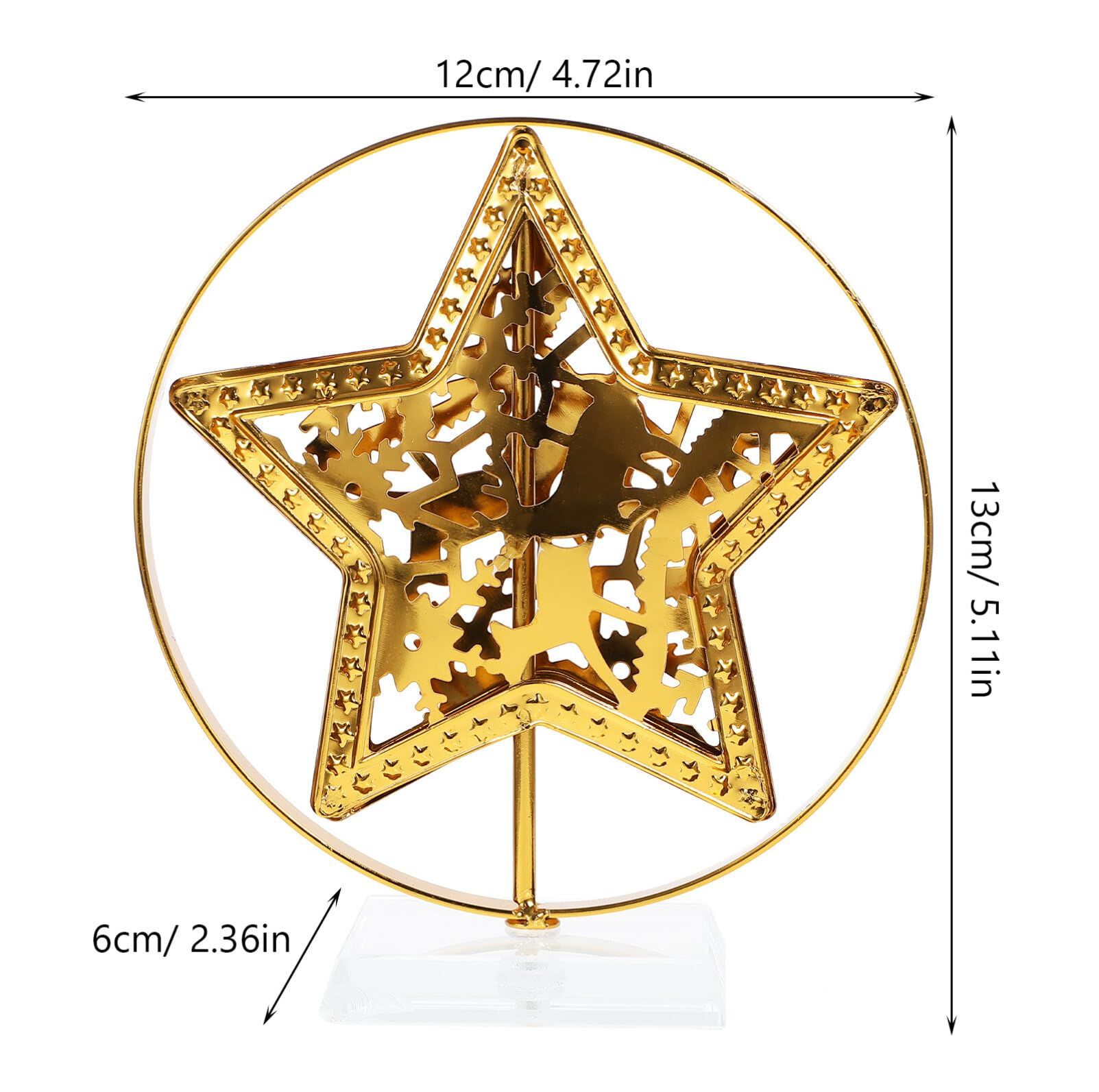 Christmas Table Ornaments Gold Star Shaped Holiday Centerpiece Christmas Desktop Decoration Christmas Table Sign Decor