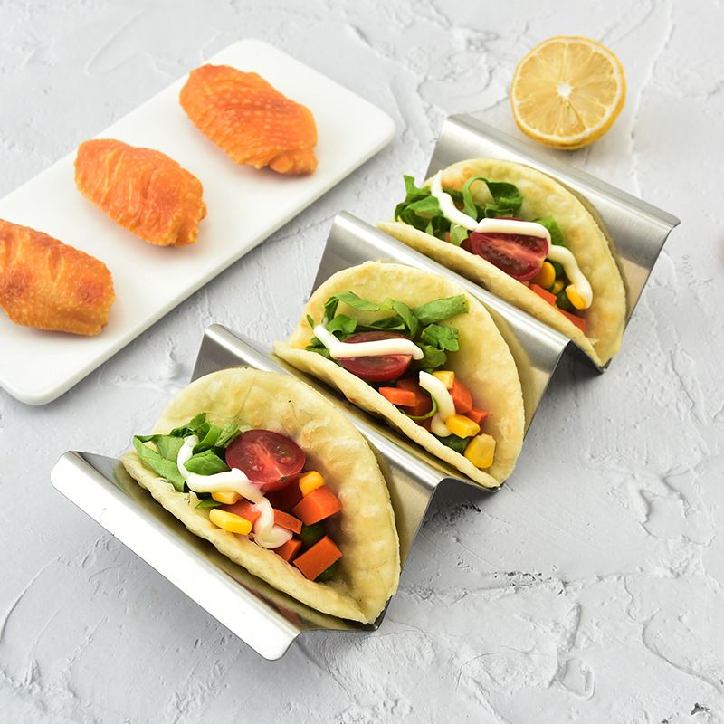 Holder Stand 4 Packs - Stainless Steel Rack Truck Tray Style by, Oven Safe for Baking, Dishwasher and Grill Safe