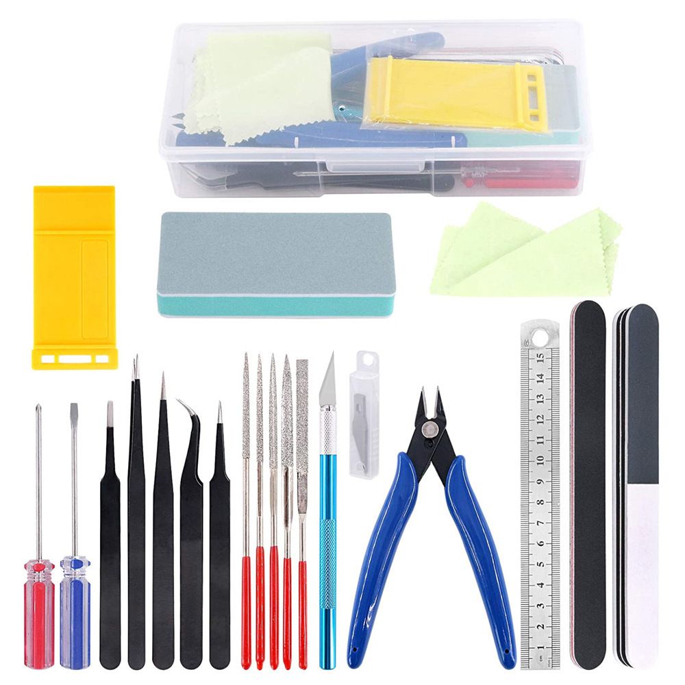 21Pcs Basic Tools Craft Set Hobby Building Tools Kit for Car Model Building Model tool kit Car Model Assemble Building