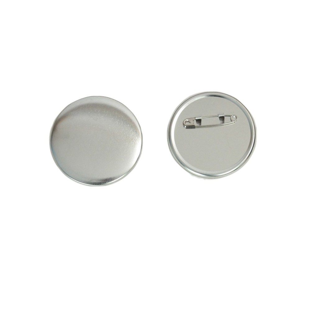 100 Pieces Blank Button Making Supplies Round Badge Button , Including Metal Shells Metal Back Cover and Clear Film (1.73 Inches)