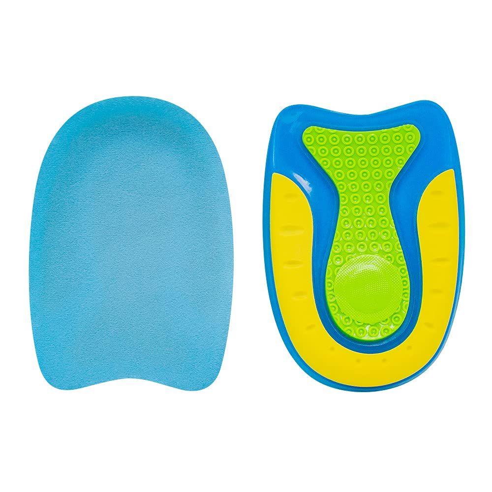 Shock Absorbing Heel Cups, Non-Slip Lightweight Gel Heel Cushion Inserts, Plantar Fasciitis, (1 Pairs,Men's style)