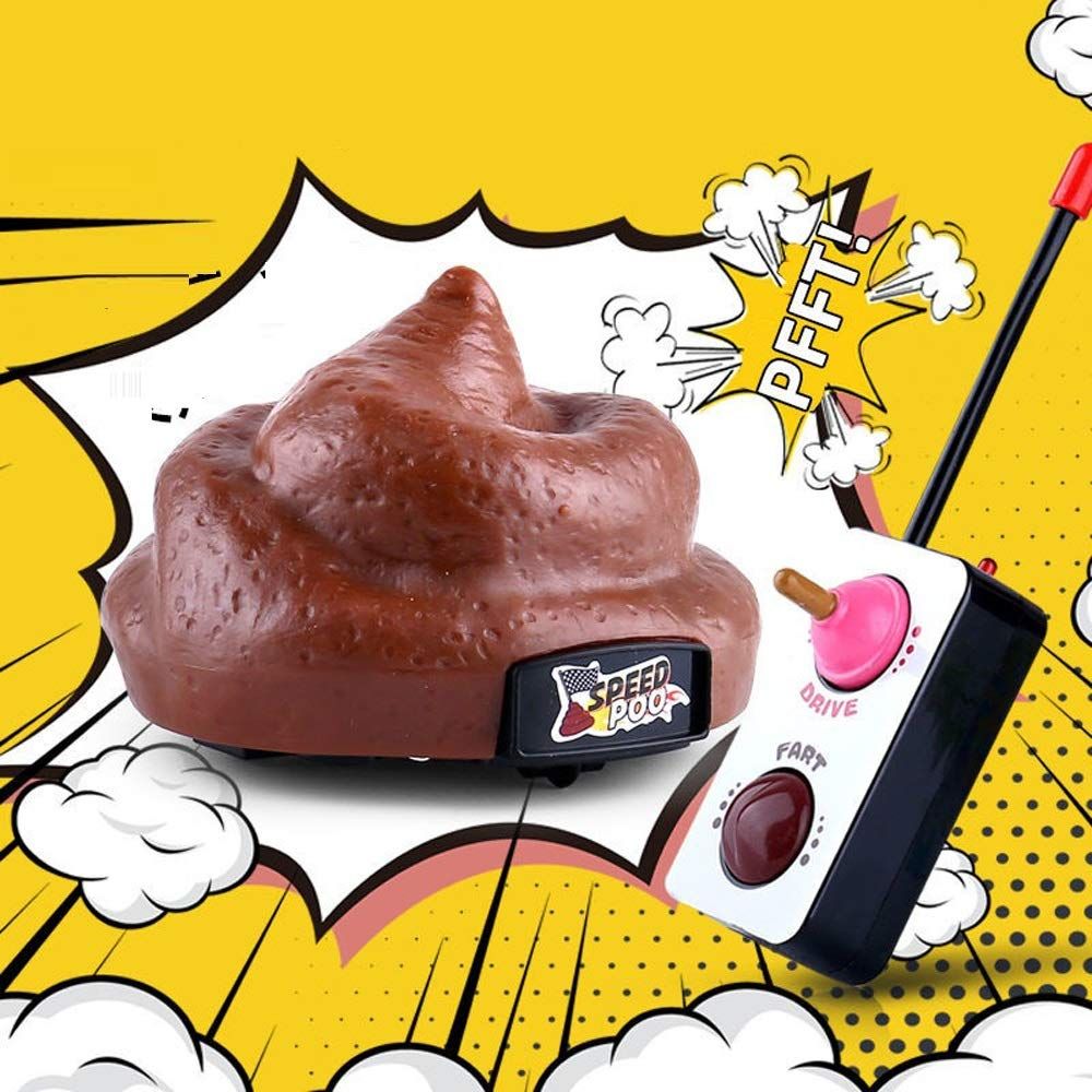 Remote Control Shit Poop Car Funny Kids Pet Animal Prank Toys for Family Games and Party Gifts (with Screwdriver)
