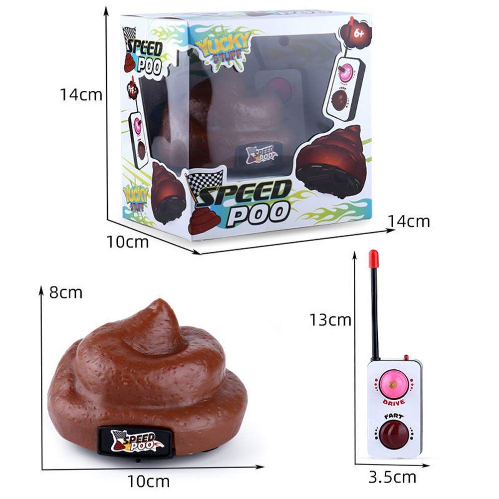 Remote Control Shit Poop Car Funny Kids Pet Animal Prank Toys for Family Games and Party Gifts (with Screwdriver)