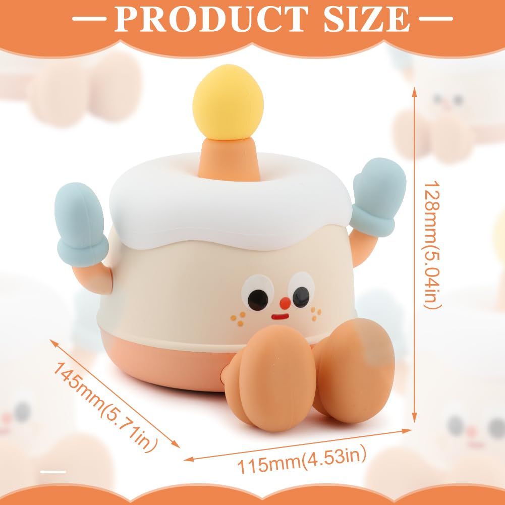 Night Light for Kids,Cute Birthday Cake Night Lights,Rechargeable Silicone Nursery Lamp,3 Levels of Brightness Adjustable(Cake)