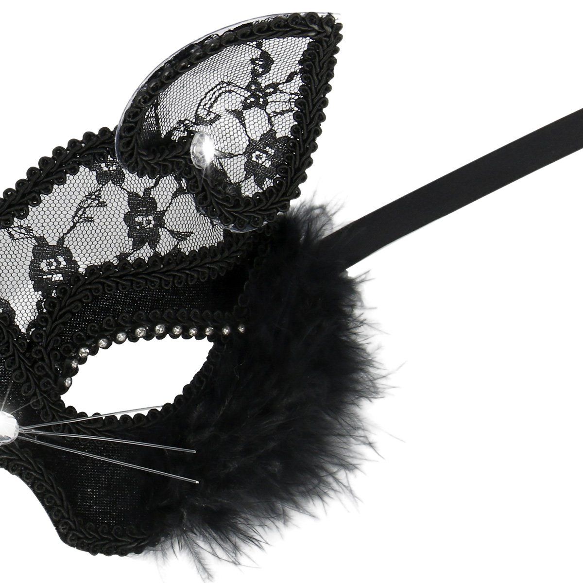 Masquerade Mask Luxury Sexy Black Cat Lace Mask For Fancy Dress Christmas Halloween Costume Party Girls Women