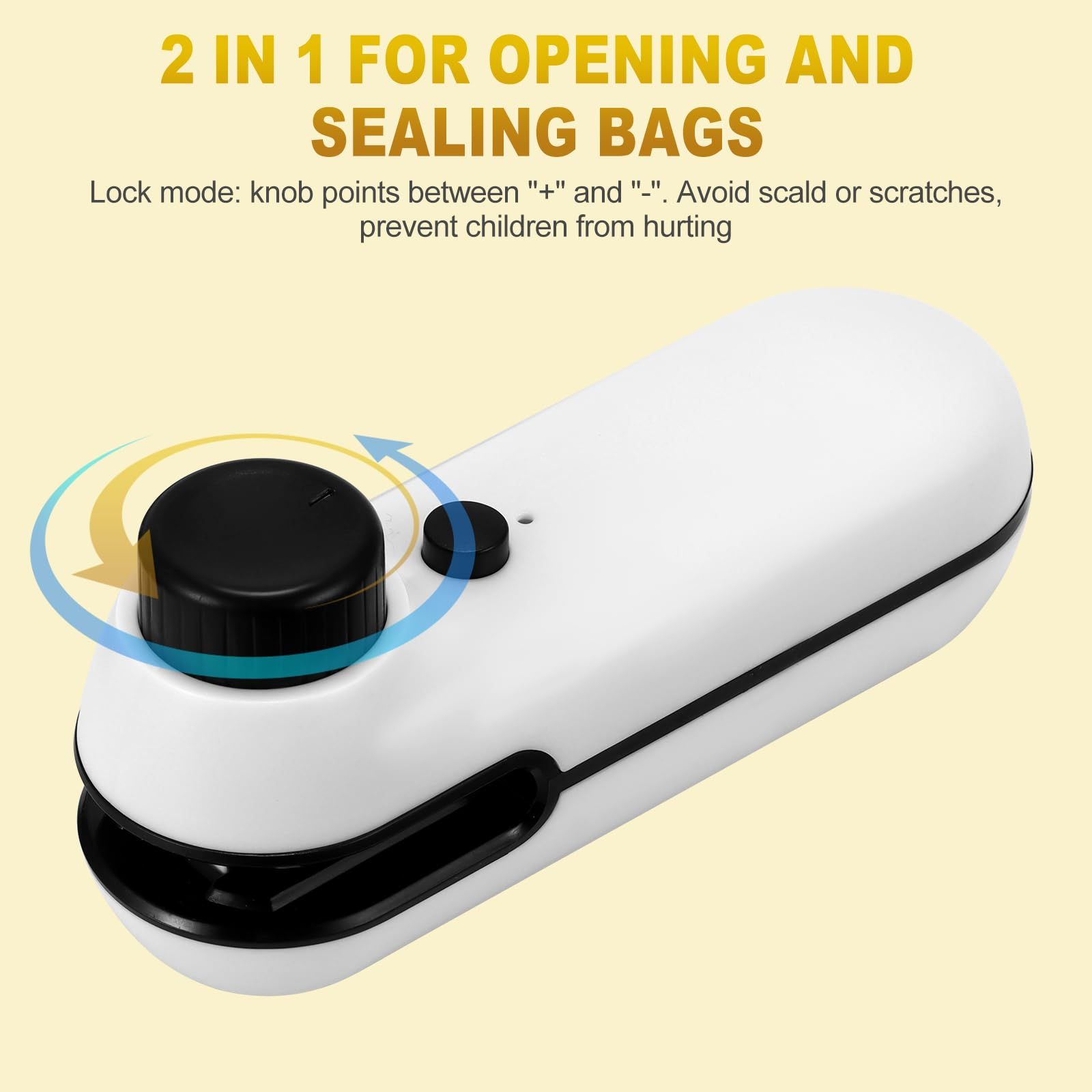 Knob charging sealing machine Mini sealing device Portable household sealing clip Snack moisture-proof