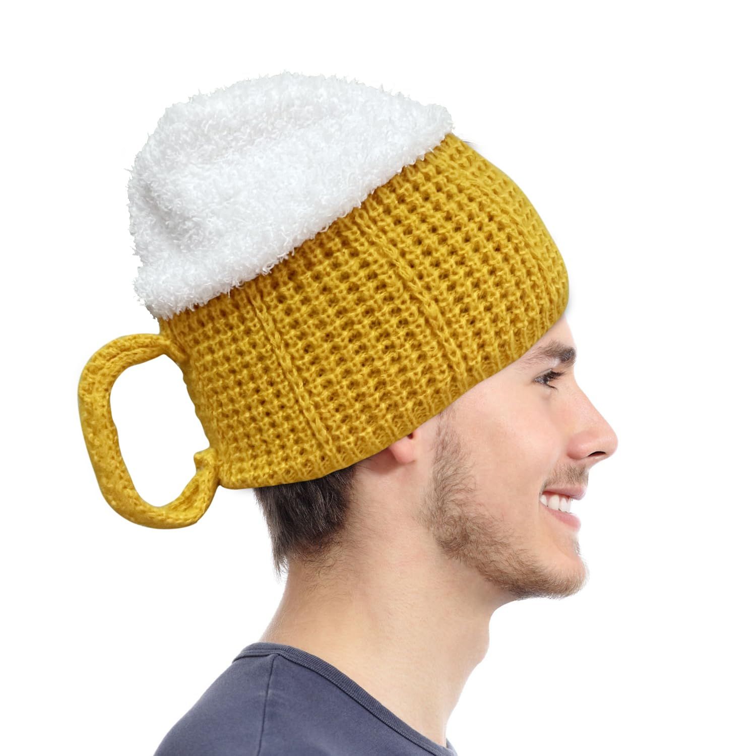 Beer Hat, Cool Beer Gifts for Beer Lovers Father's Day Gift Cute Birthday Christmas Halloween White Elephant Gifts for Adults