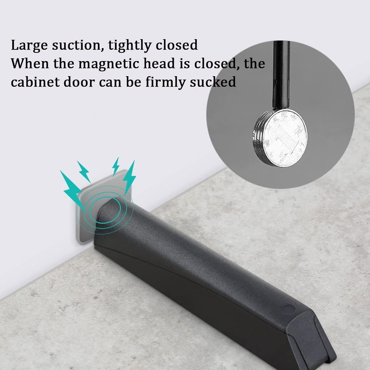 Cabinet Door Rebound Device Press Type Handle Free Magnetic Long Stroke Black and Gold