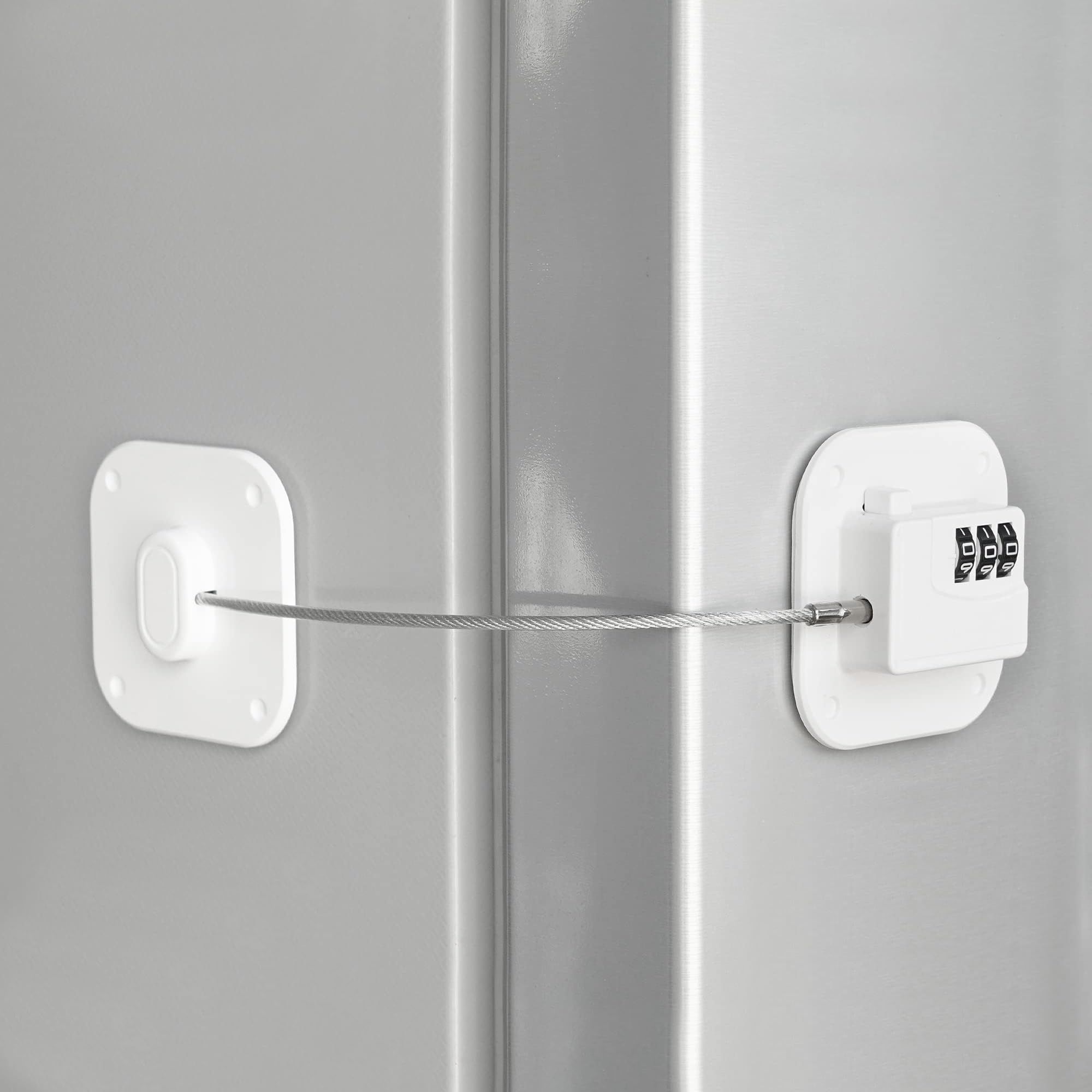 Heavy Duty Combination Fridge Lock, Child/Baby Proofing Lock for Cabinets, Closets, Drawers, Window and More, Easy Install and Use