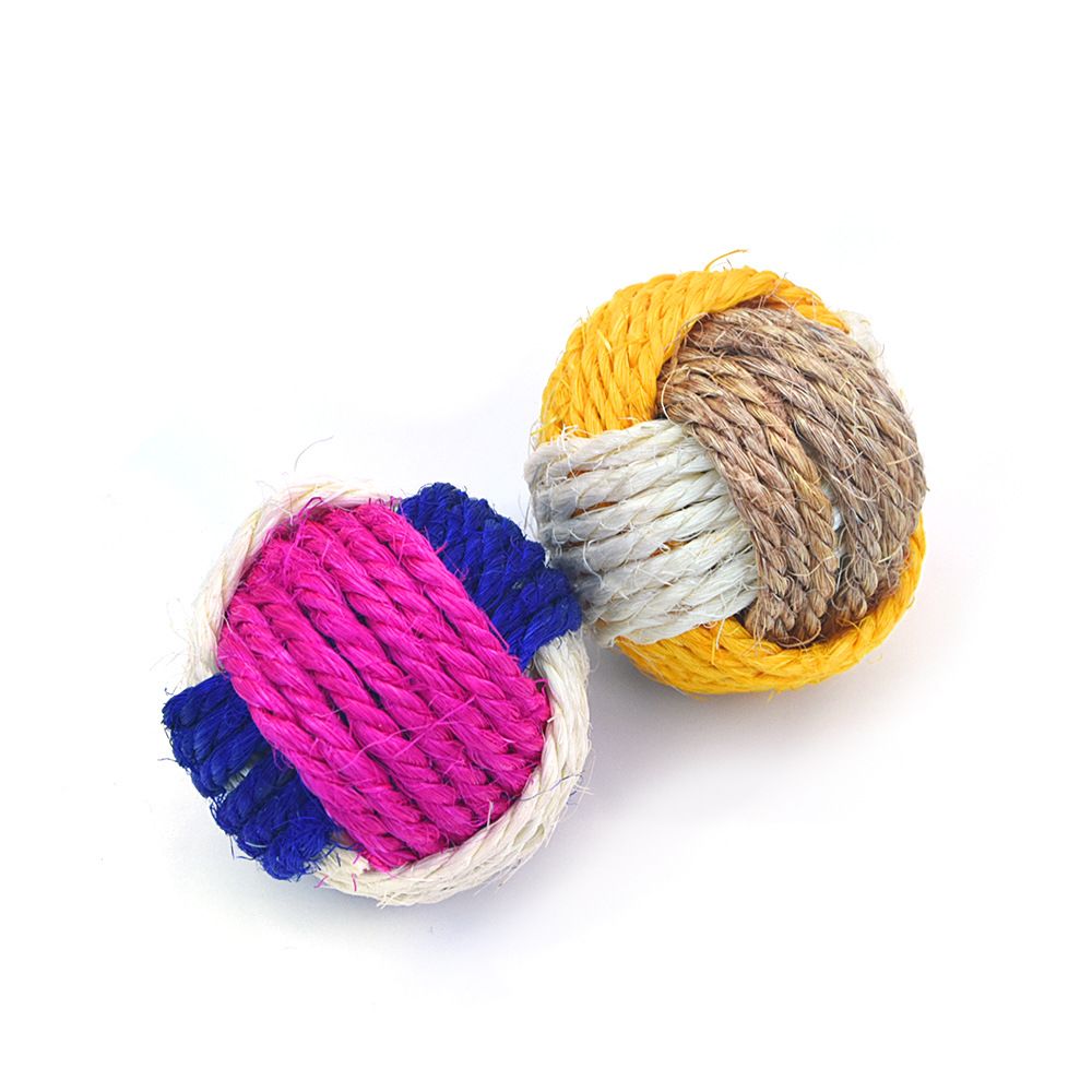 2pcs Cat Braided Sword Balls/Toy Pet Scratching Balls/Animal Interactive Toy Balls/Interactive Cat Rolling Balls(Random Color)