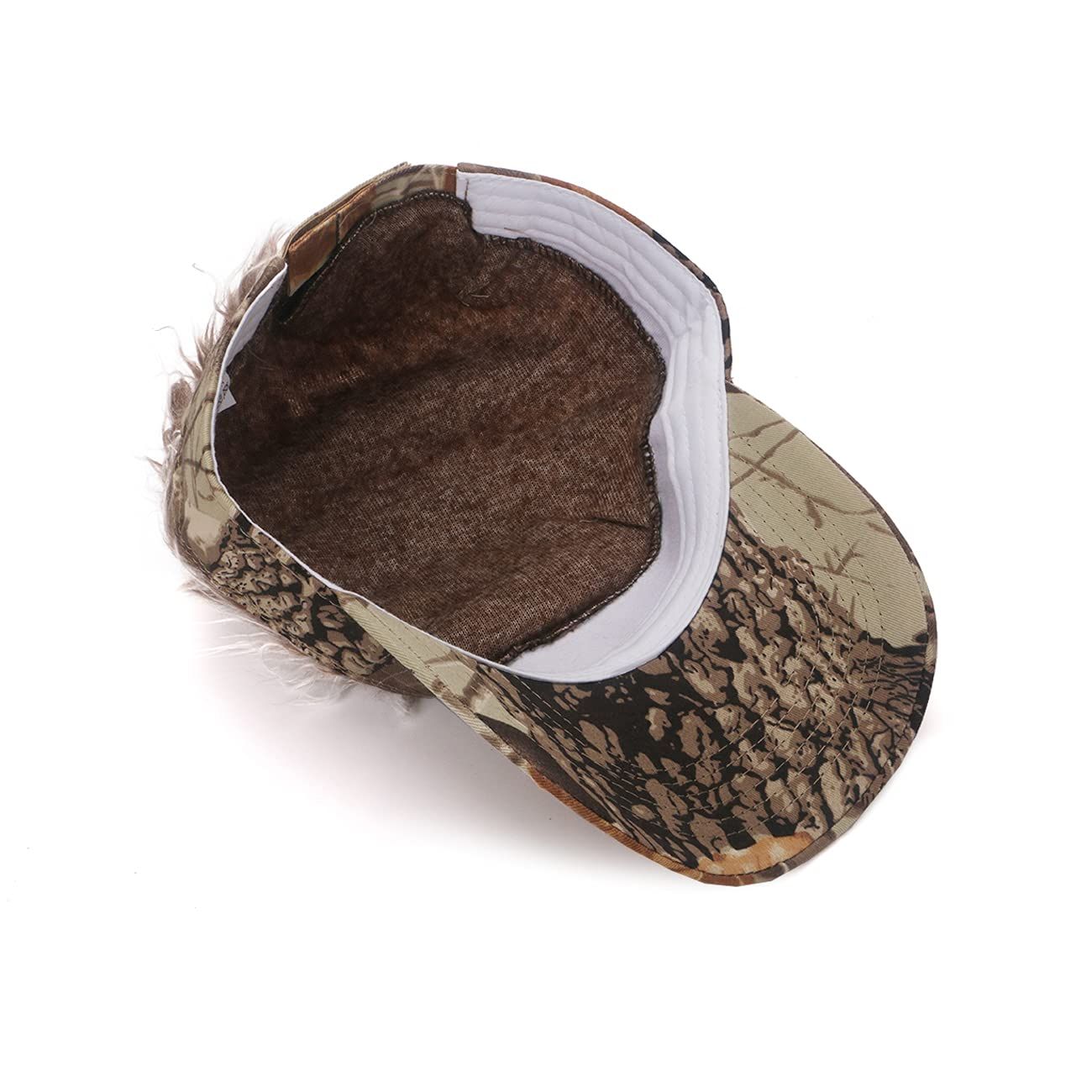 Men's Hair Visor ​Sun Hats Visor with Hair Fake Hat with Hair for Men Novelty Spiked Adjustable Baseball Caps Funny Gift