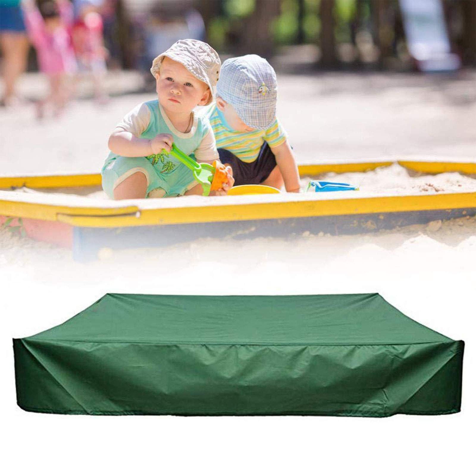 Sandbox Cover Square Waterproof Sandpit Cover with Drawstring Tool Dustproof Oxford Cloth Sandbox Cover Pool Protective-