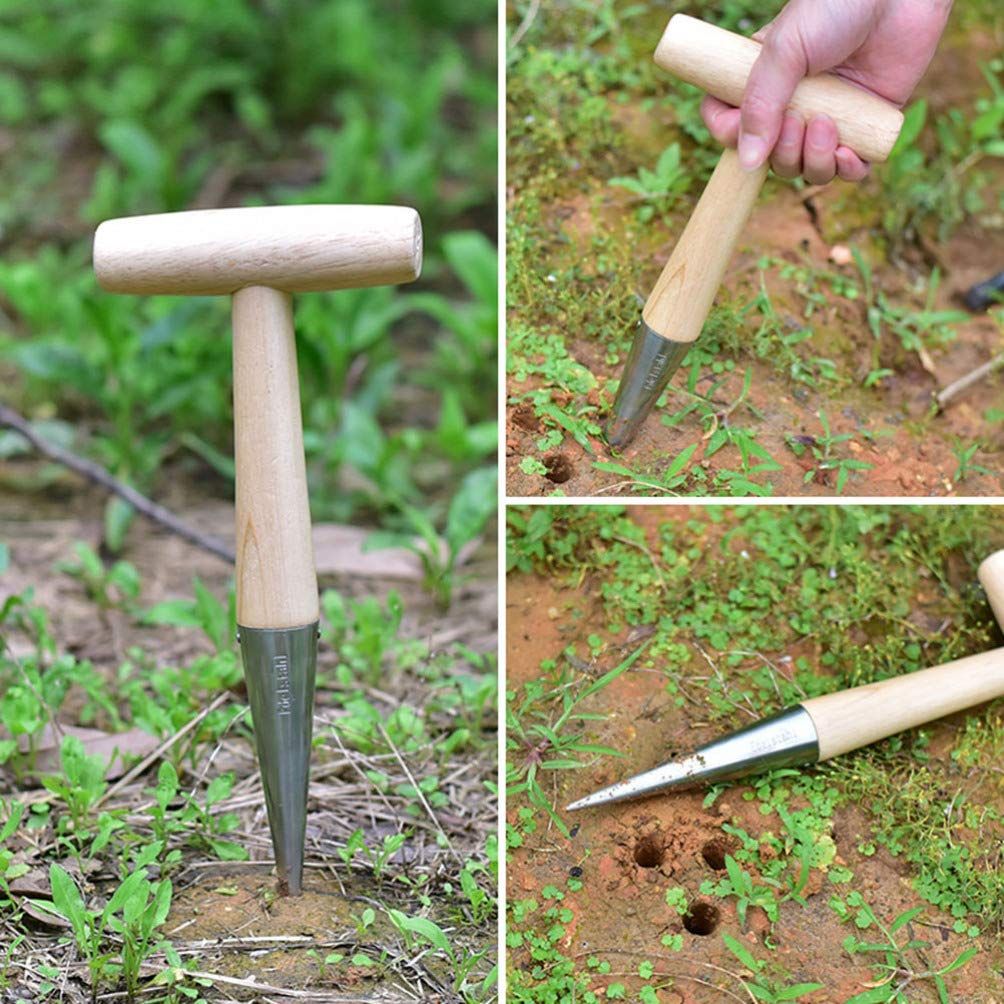 for Planting Seeds and Bulbs,Long Handle Hand Held Bulb Planter Tool for Planting Seeds Gardening Supplies