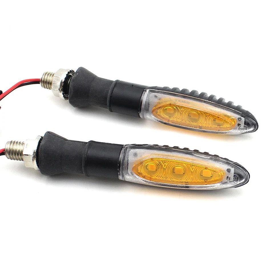 1pairs Turn Signals Motorcycle LED Turn Signals Yellow Signal Lamp Motorbike Front Rear Flashing Signal Light Motorcycle