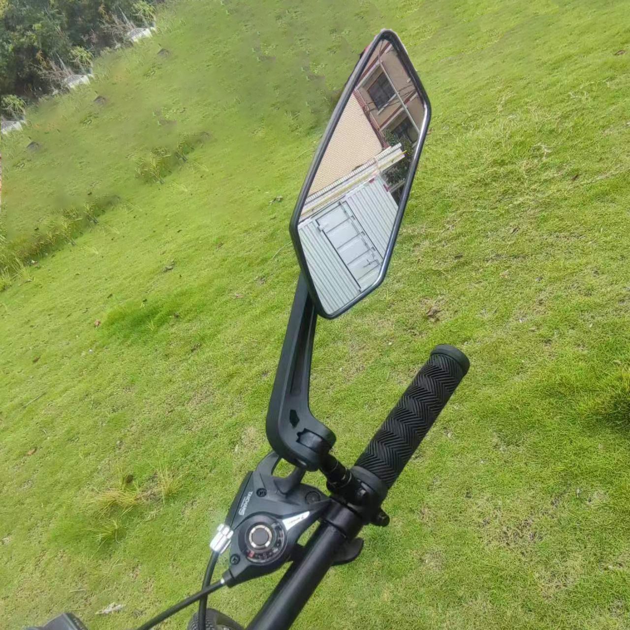 Mirror Seat Raised, Bicycle Rearview Mirror Rotated 360 Degrees, Motorcycle Rearview Mirror Modified with Large(1 Pair)