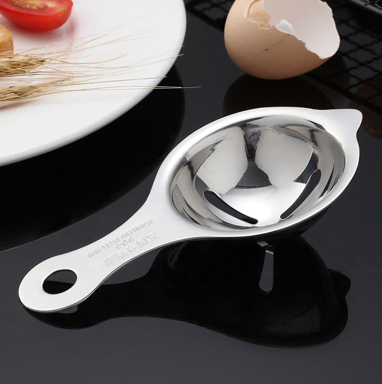 Thickening of stainless steel egg yolk separator Egg white separator Dishwasher Safe Kitchen Bake Tool, Silver