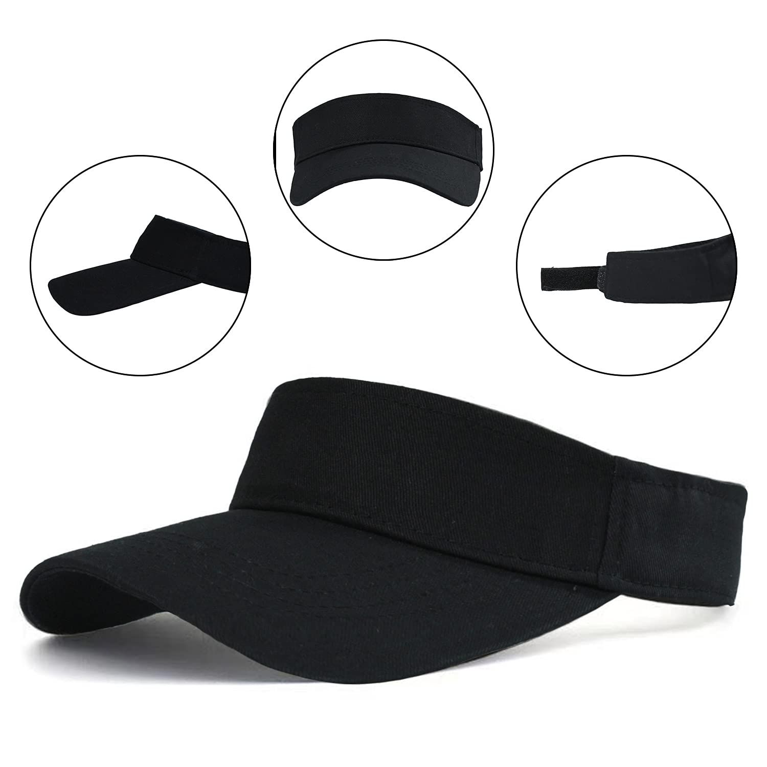 Protection Cap Hats Visor Hat Sports Sun Visor Hats Cotton Twill Ball Adjustable Sun Caps for Men Women