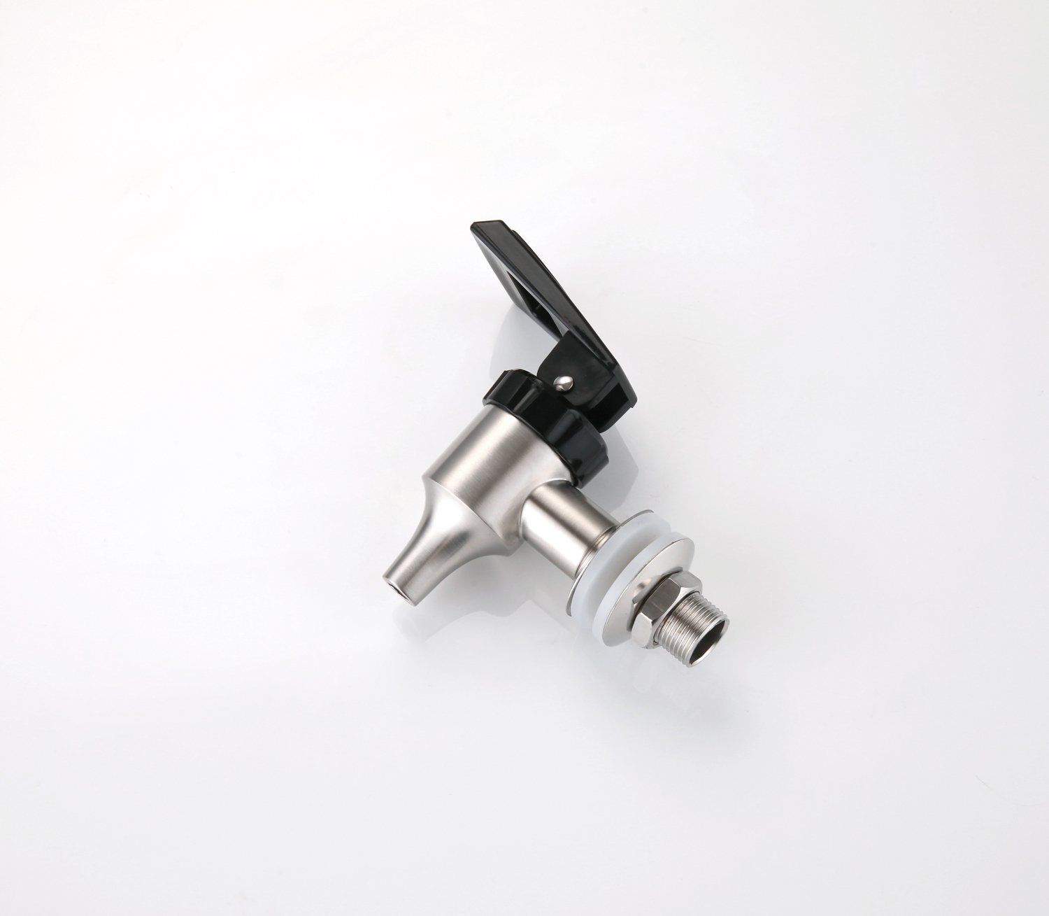 Stainless Steel Beer Beverage Dispenser Replacement Spigot Faucet Black Handle for Coffee Jar Juice Cold Hot Water Wine Beer
