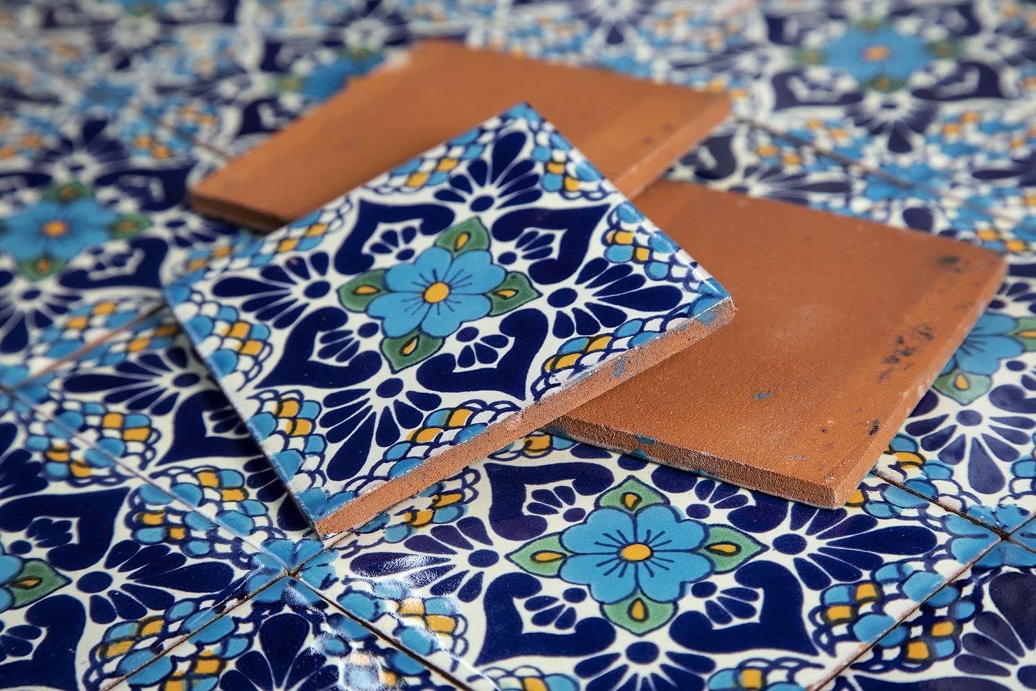 Mexican Ceramic Tiles decorative mexican mosaic tiles for bathroom, kitchen, shower, stairs, living room, kitchen backsplash