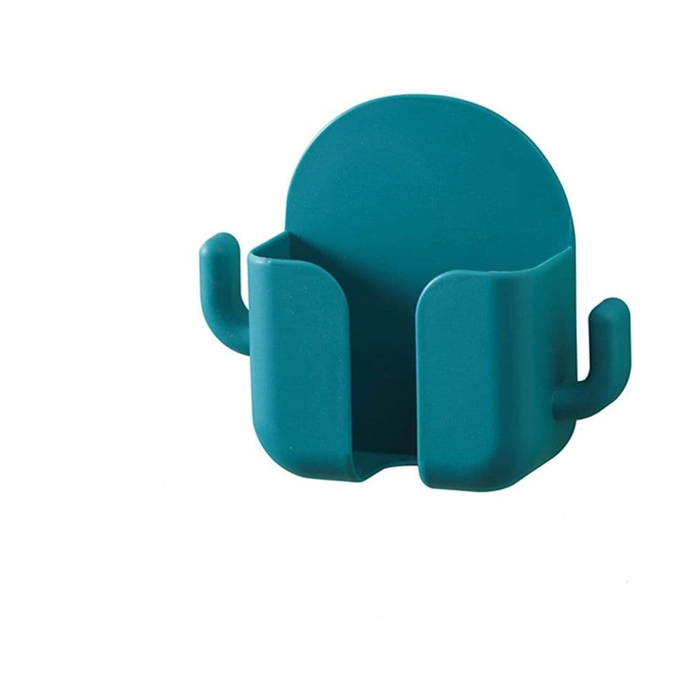 Self Adhesive Phone Stand Wall Remote Holder Charging Phone Organizer Bracket with Data Cable Receiving Hole for Bedroom 2 pcs