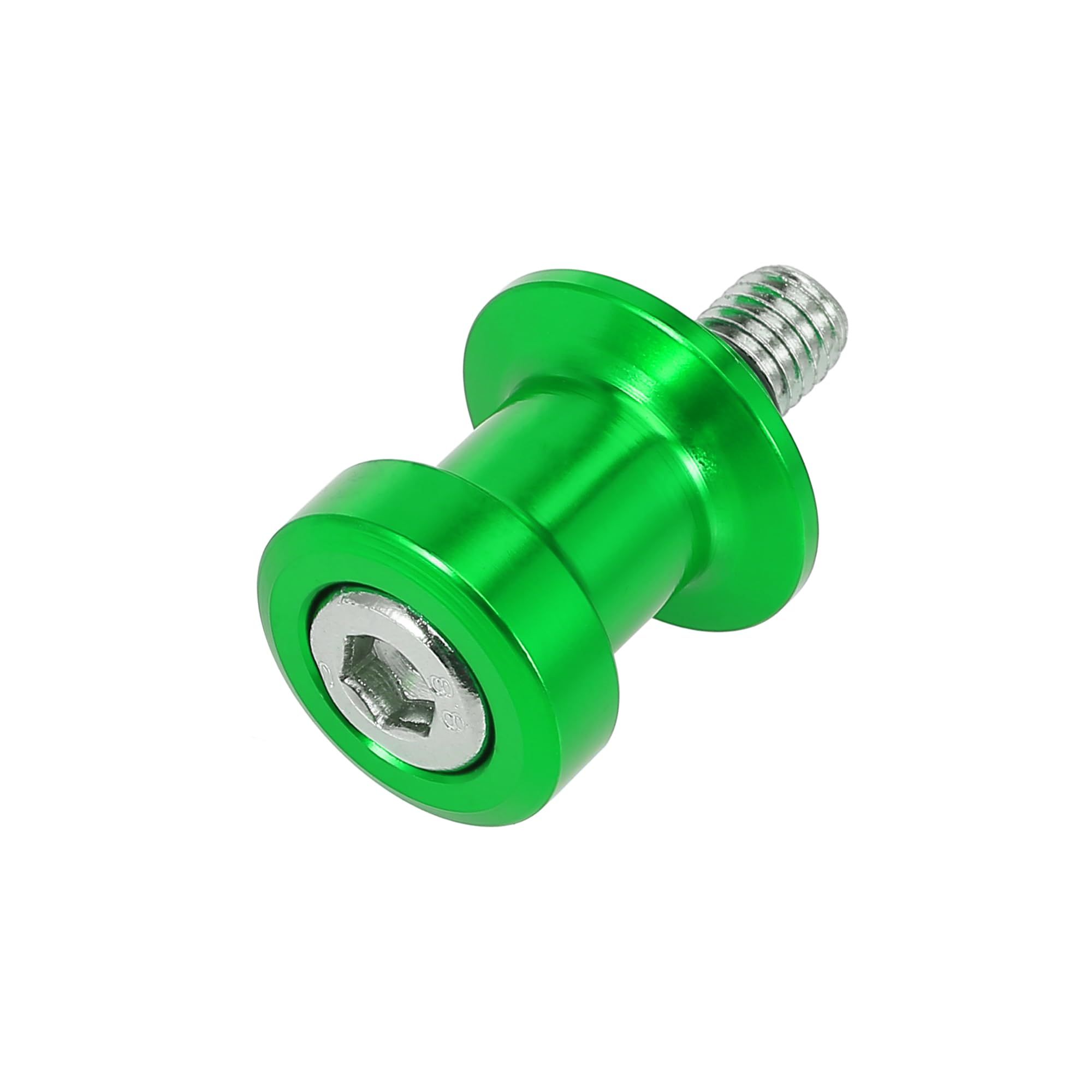 2pcs 8mm Green Aluminum Alloy Motorcycle CNC Swing Arm Spool Slider Stand Shape for economical and practical.