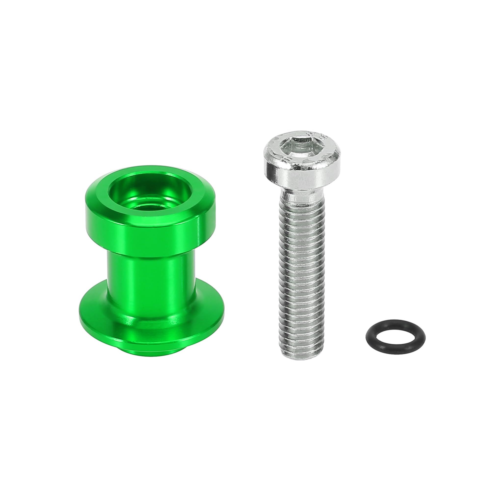 2pcs 8mm Green Aluminum Alloy Motorcycle CNC Swing Arm Spool Slider Stand Shape for economical and practical.