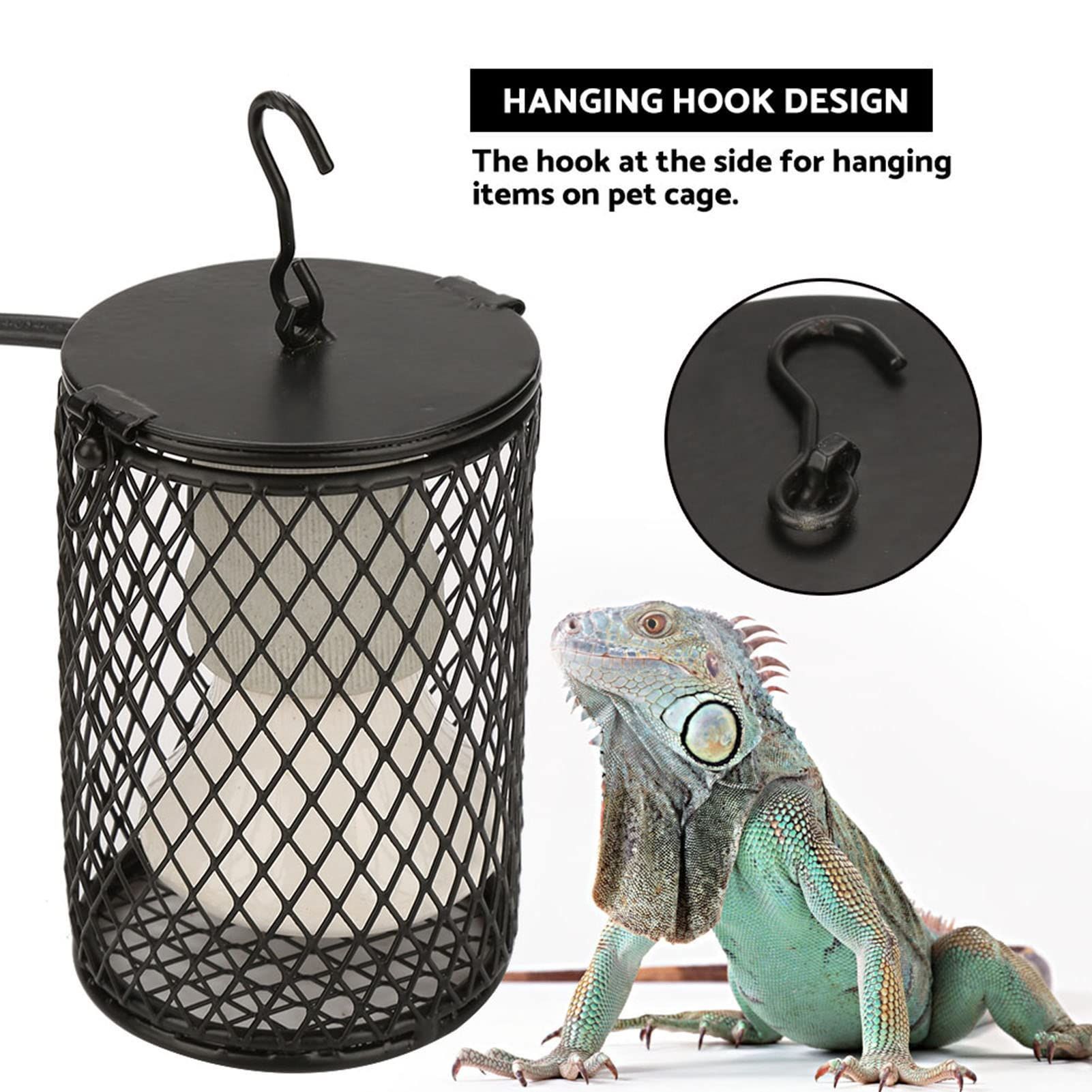 Ceramic Heat Emitter Heater Lamp Bulbs with Power Switch & anti biting Hanging Hook Design for Pet Brooder Coop Chicken Lizard