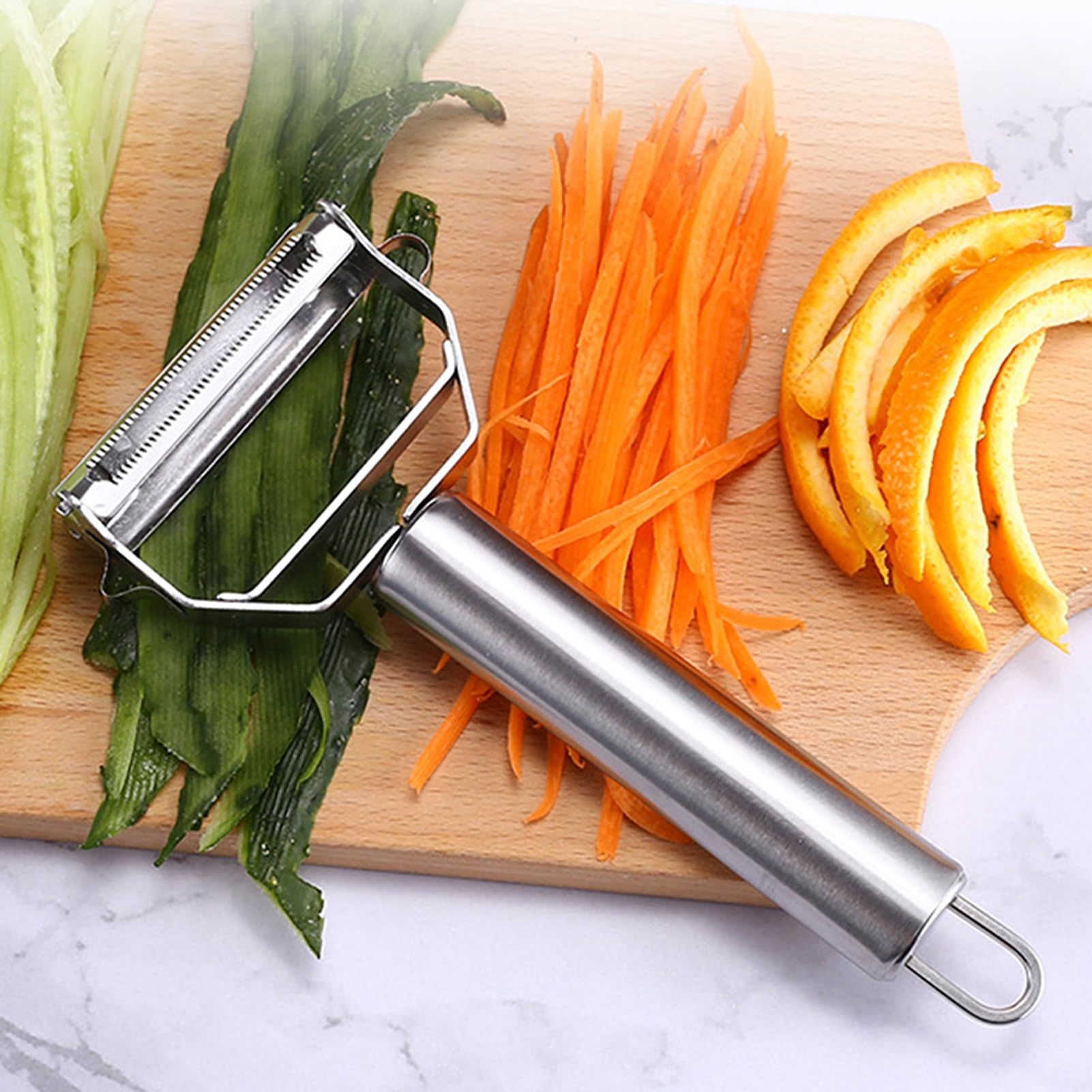 Vegetable Peeler Peeler Vegetable Peeler Dual Blade Stainless Steel Cutter Slicer with Cleaning Brush Carrot Cucumber Fruit