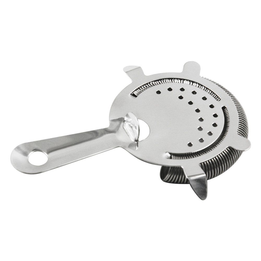 Cocktail Strainer Stainless Steel Bar Strainer Professional 4 Prong Strainer with 100 Wire Spring SAFE MATERIAL
