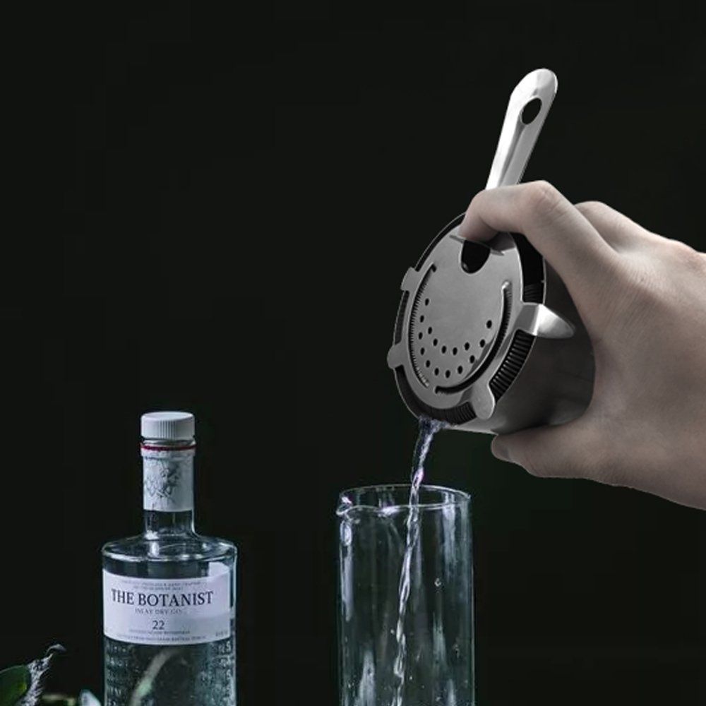 Cocktail Strainer Stainless Steel Bar Strainer Professional 4 Prong Strainer with 100 Wire Spring SAFE MATERIAL