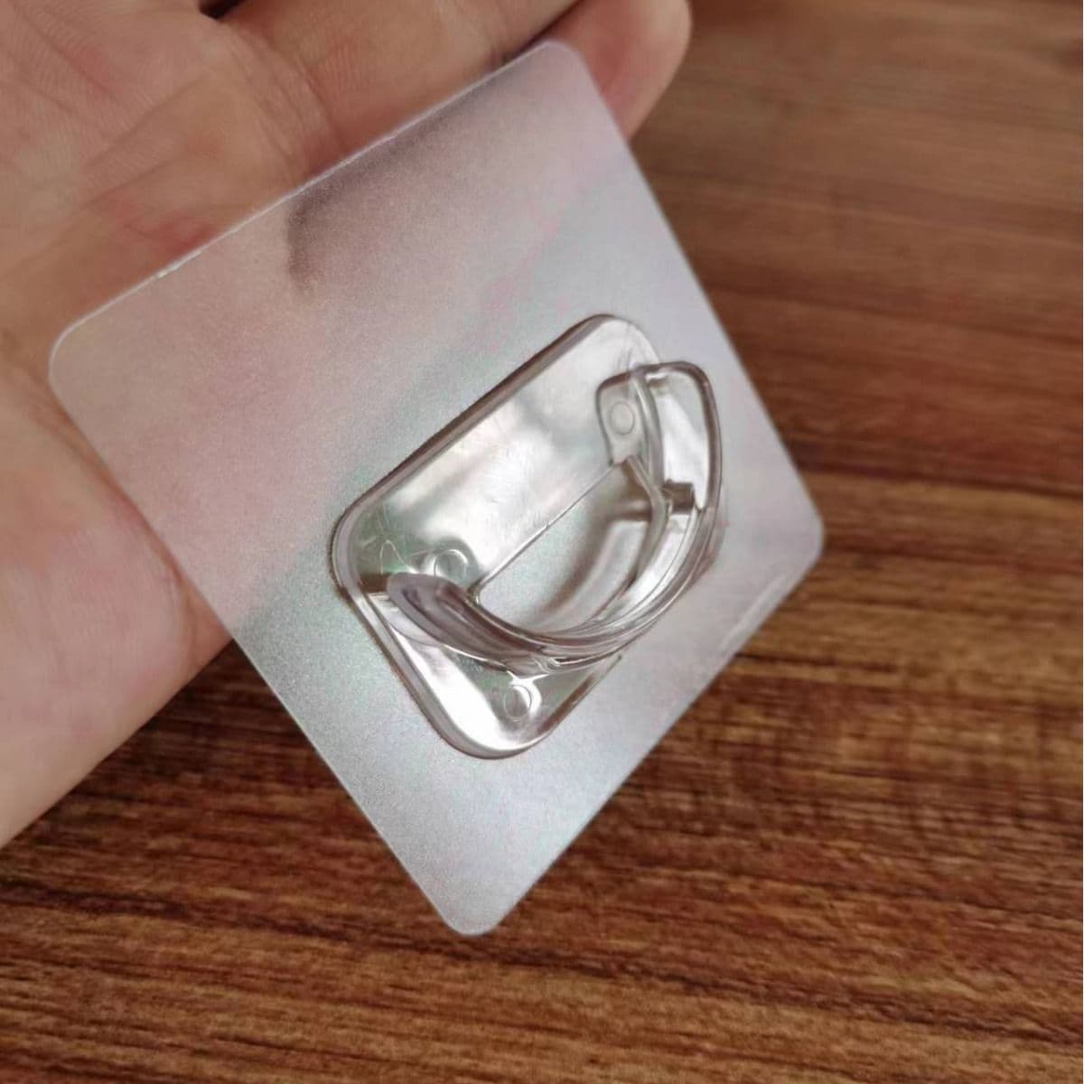 Adhesive Shower Curtain Rod Holder 2 Pack Transparent Tension Bracket No Drilling Suitable for Shower Curtain