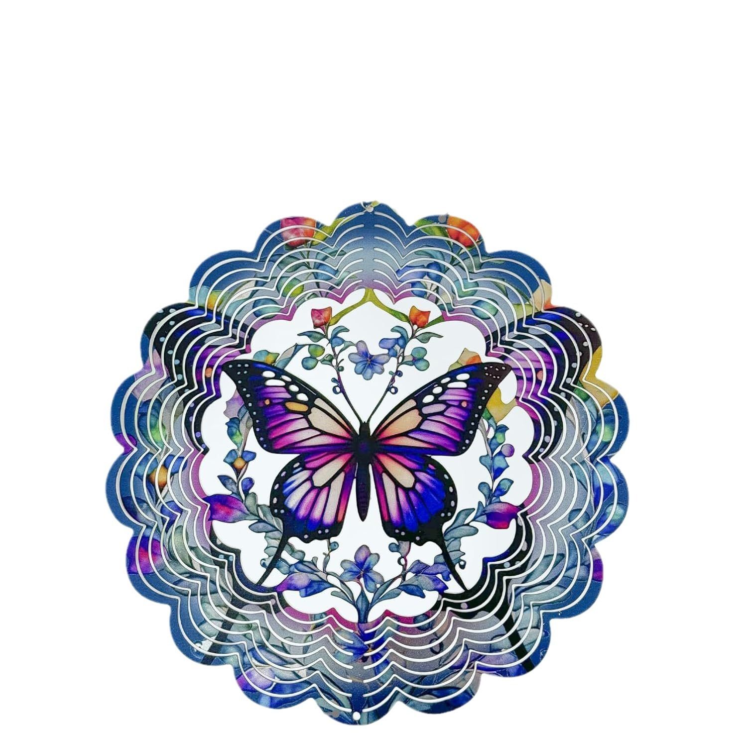 Metal Butterfly - Butterfly Gifts for Women Mom Grandma Wife, Hanging Wind Spinner for Outdoor & Indoor Decorations,Spinner