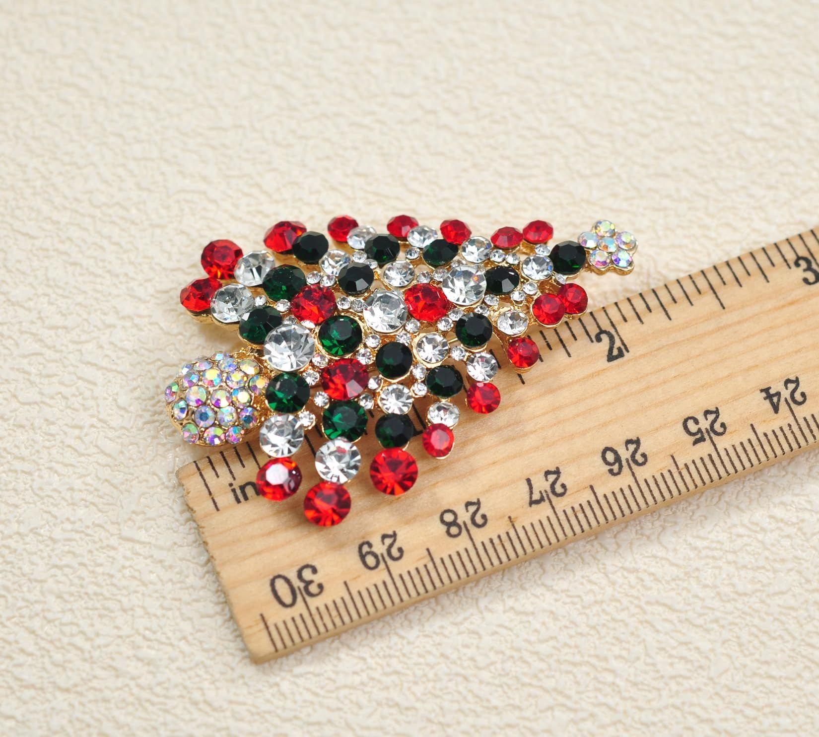 Holiday Christmas Jewelry Xmas Tree Brooch Pin With Colorful Crystal Lights for Claus Snowman Jingle Bells Jewelry Pins