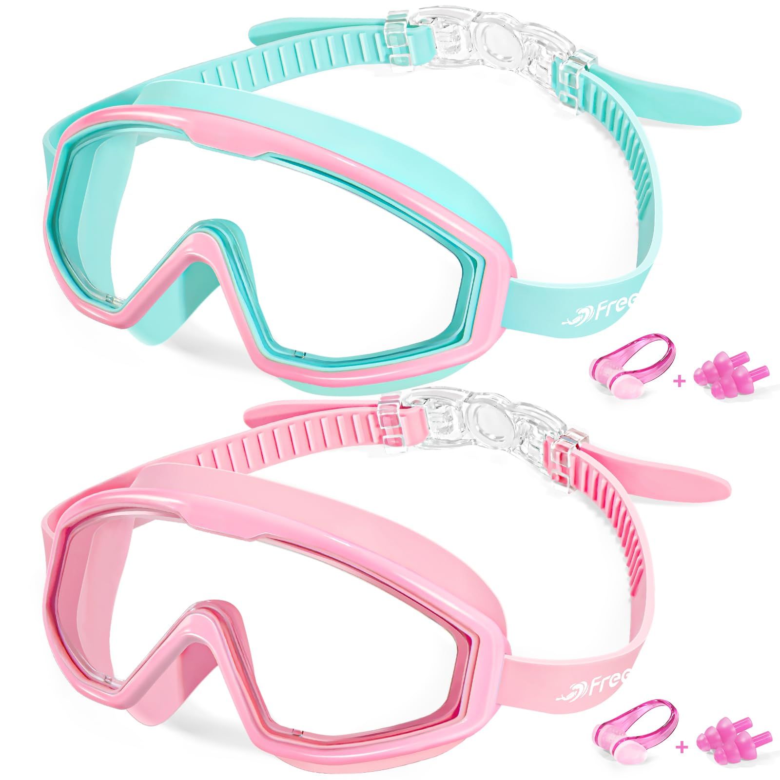 Goggles for Kids Toddler 3-15, Anti Fog No Leak Clear Swim Goggles for Boys Girls Pool Beach Swimming