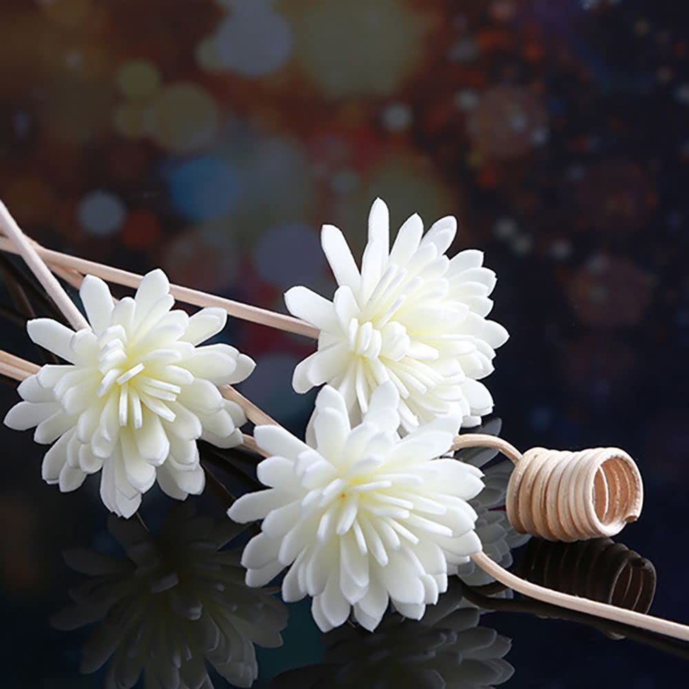 Rattan Reed Fragrance Diffuser and Flower Replacement Refill Sticks, Handmade Flower Reed Diffuser, for Home, Office.