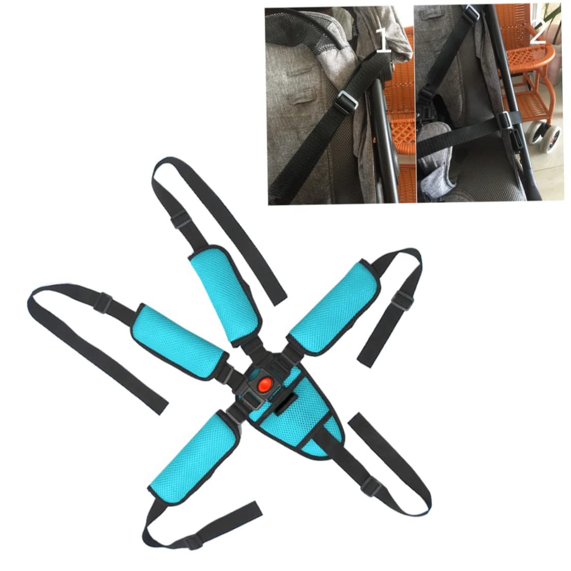 Universal 5 Point Harness Baby Seat Belt Adjustable Baby Safety Strap for High Chair Stroller for Kids Safe Protection