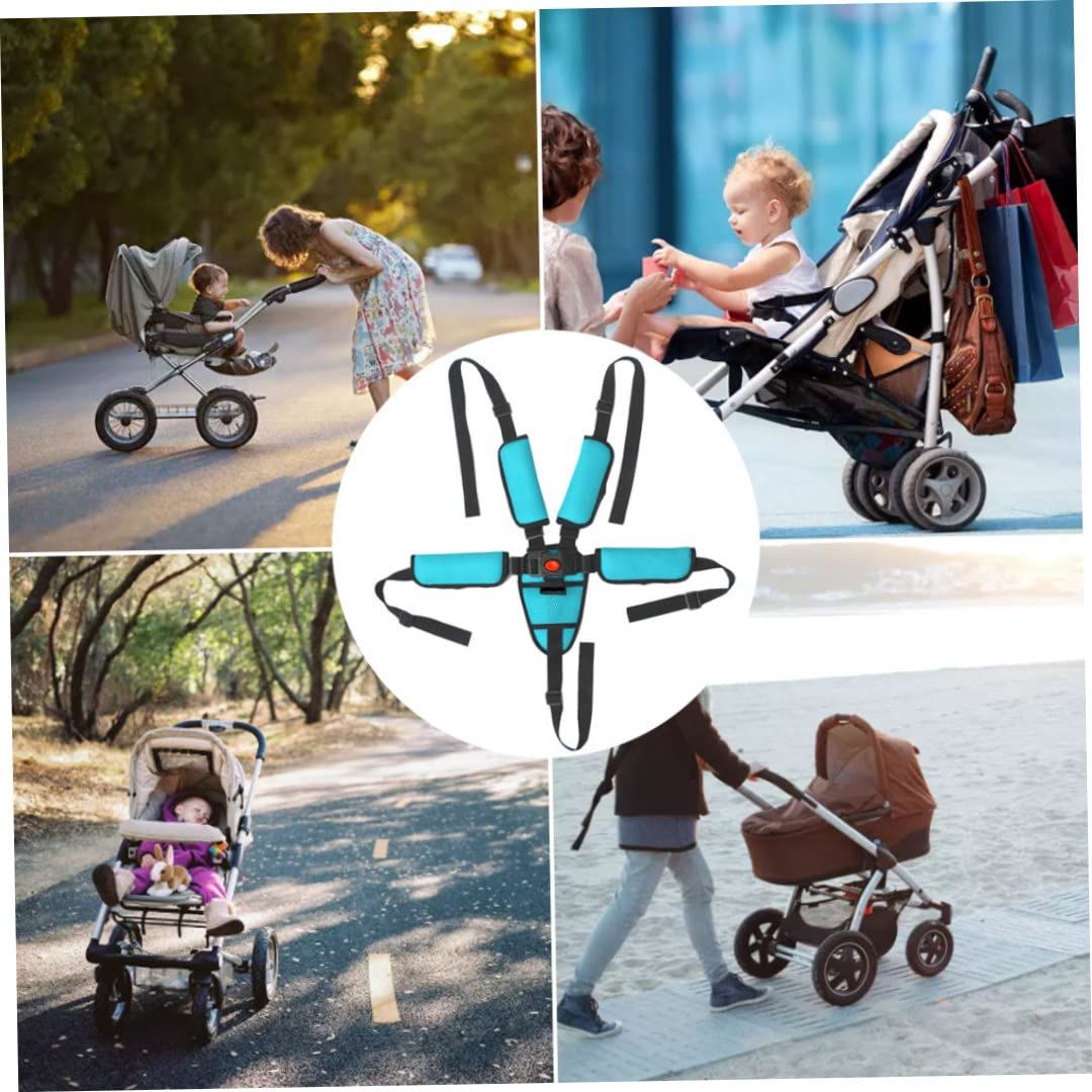 Universal 5 Point Harness Baby Seat Belt Adjustable Baby Safety Strap for High Chair Stroller for Kids Safe Protection