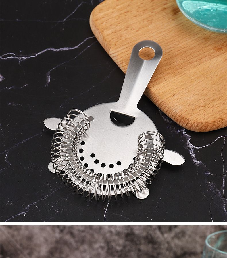 Bar Strainer Stainless Steel Cocktail Strainer Bar Sprung Cocktail Shaker Mixed Drink Bartender Professional Bar Tools