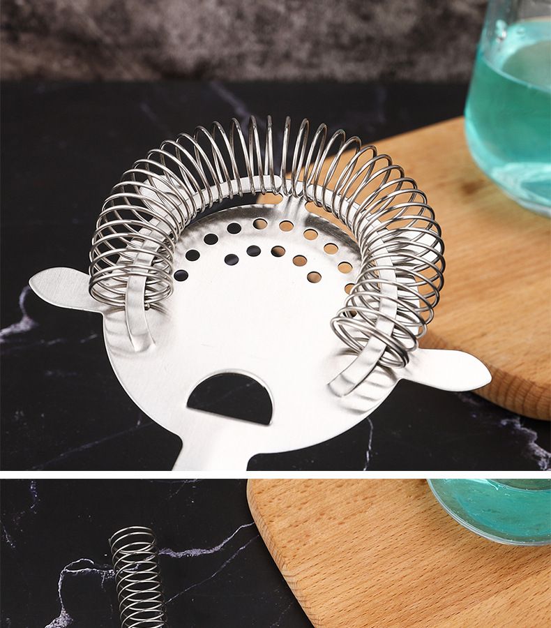 Bar Strainer Stainless Steel Cocktail Strainer Bar Sprung Cocktail Shaker Mixed Drink Bartender Professional Bar Tools