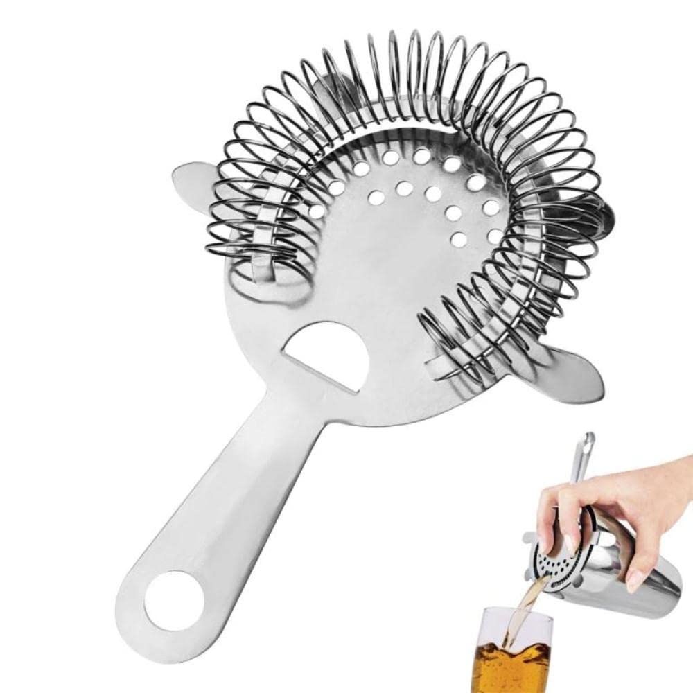 Bar Strainer Stainless Steel Cocktail Strainer Bar Sprung Cocktail Shaker Mixed Drink Bartender Professional Bar Tools