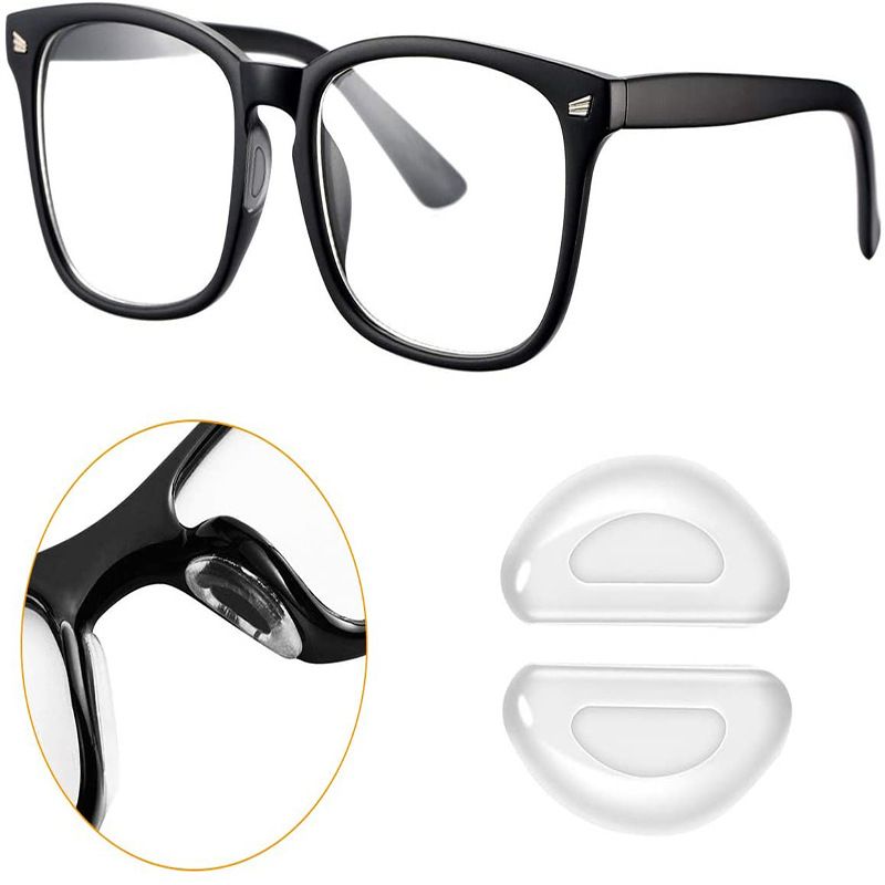 Silicone Eyeglass Nose Pads Sticky, Hypo-allergenic Adhesive Nose Grips for Glasses and Sunglasses 10 Pairs