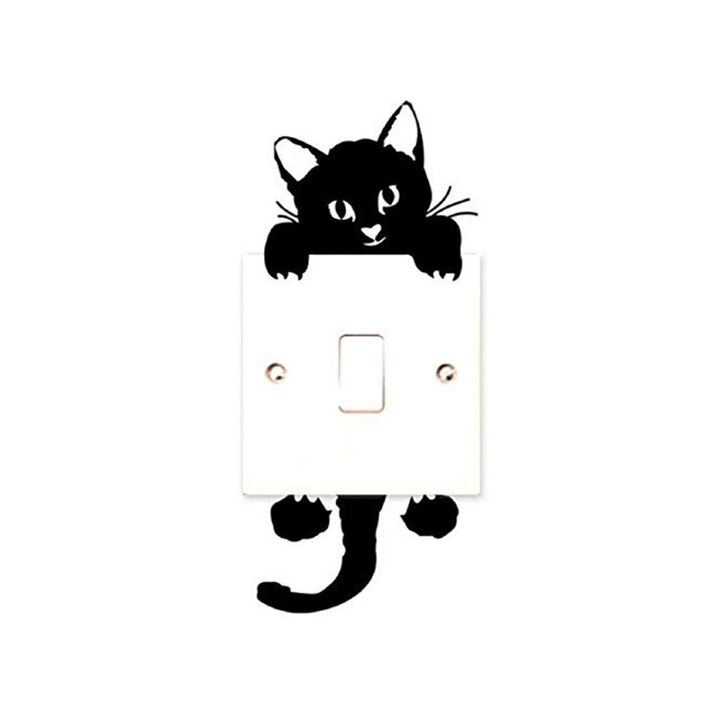 Cross border wall stickers can be removed for the switch in the living room and bedroom of the kitten