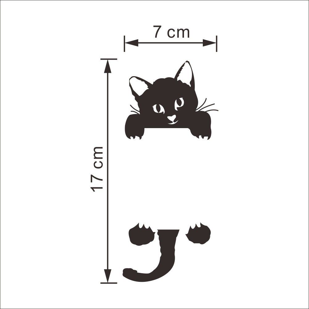 Cross border wall stickers can be removed for the switch in the living room and bedroom of the kitten